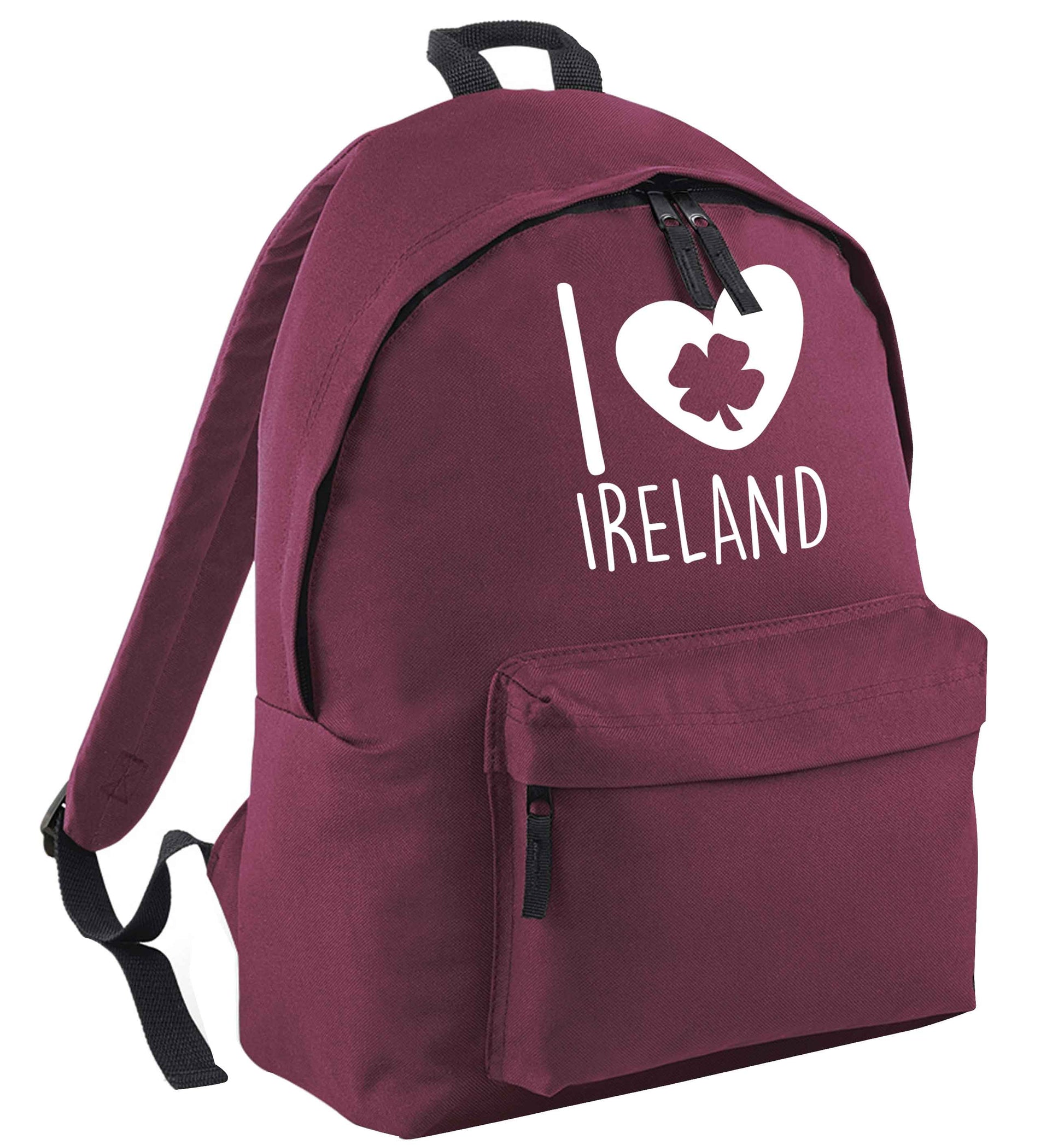 I love Ireland black childrens backpack