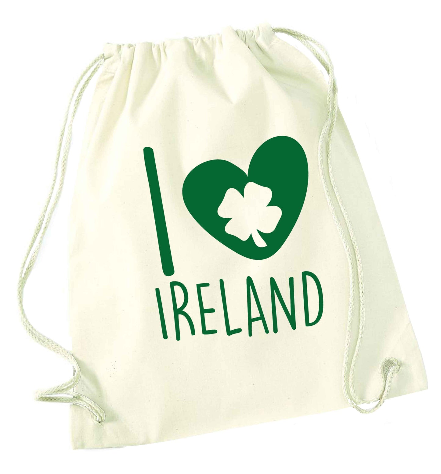 I love Ireland natural drawstring bag