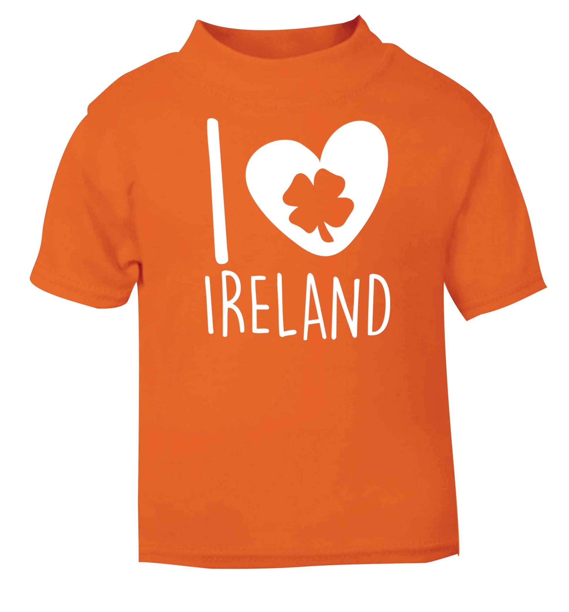 I love Ireland orange baby toddler Tshirt 2 Years