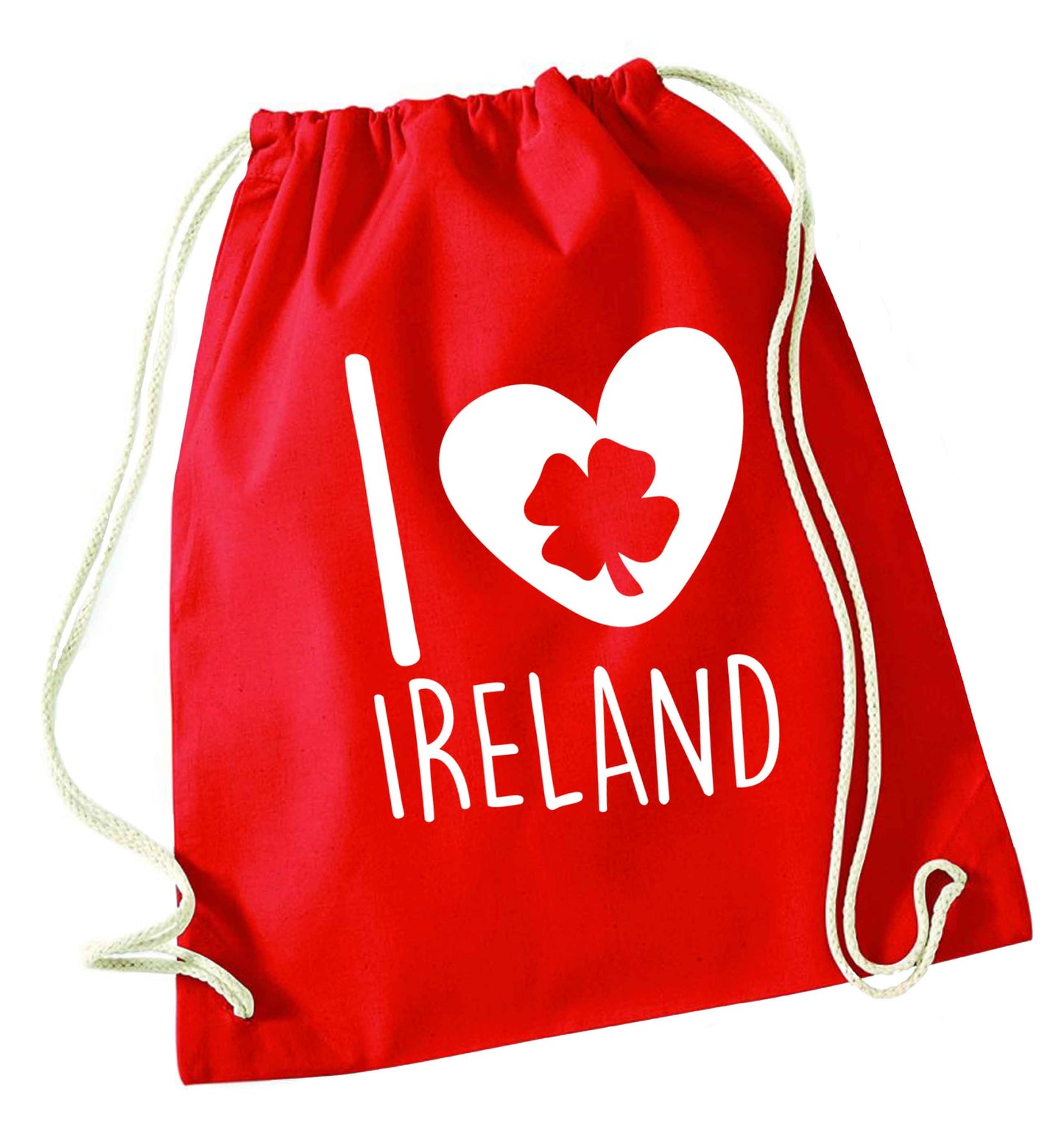 I love Ireland red drawstring bag 