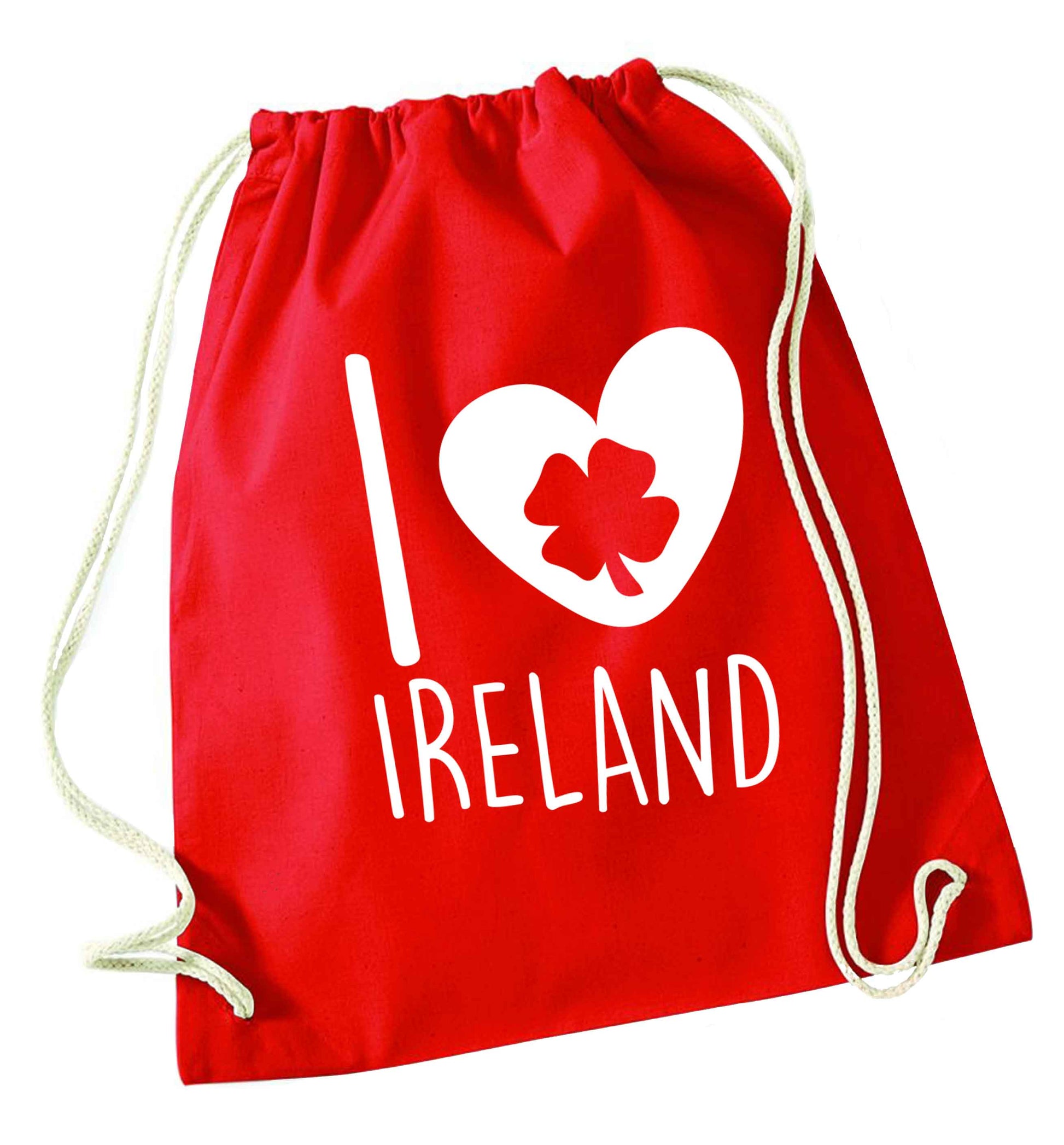 I love Ireland red drawstring bag 