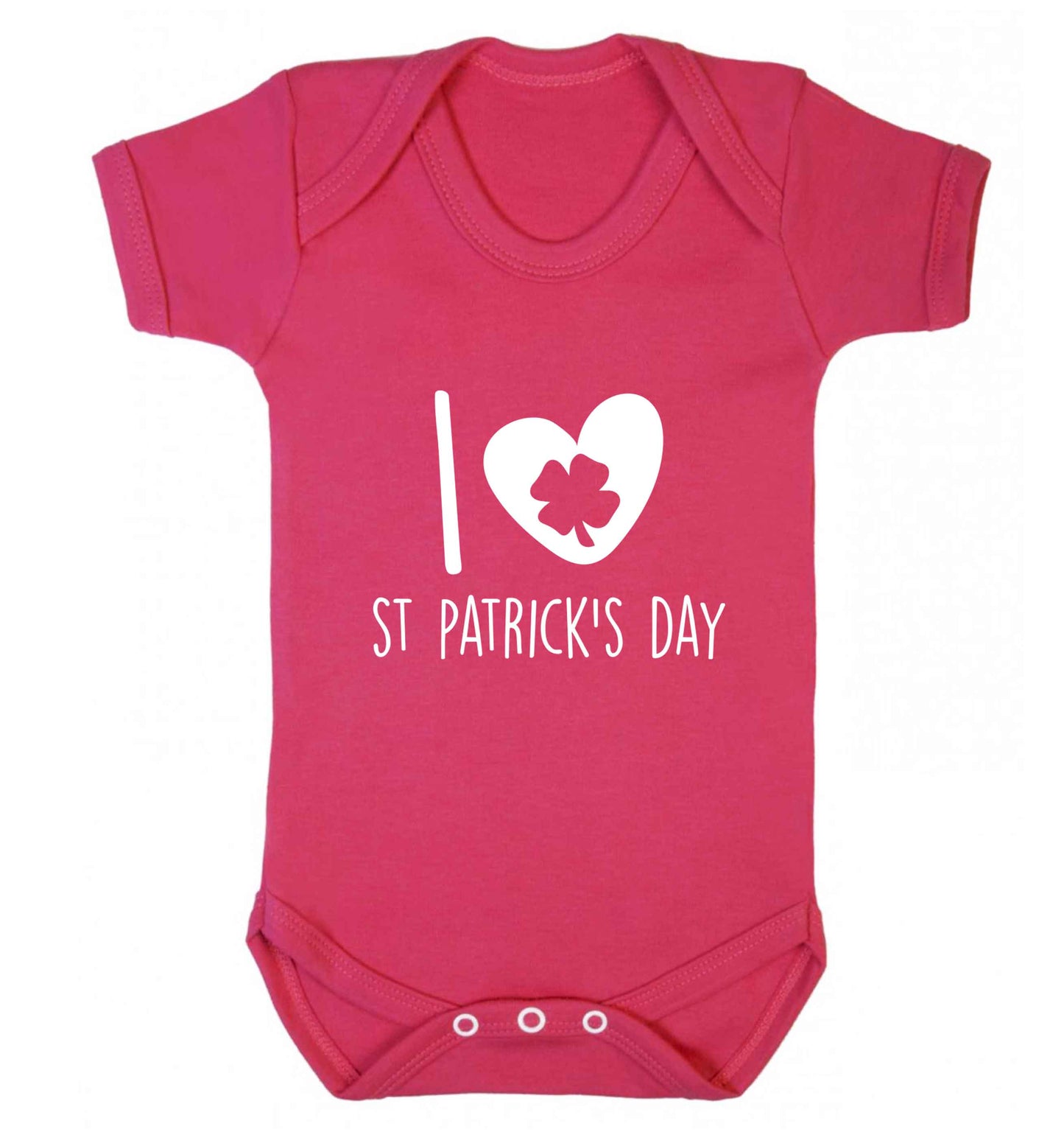 I love St.Patricks day baby vest dark pink 18-24 months