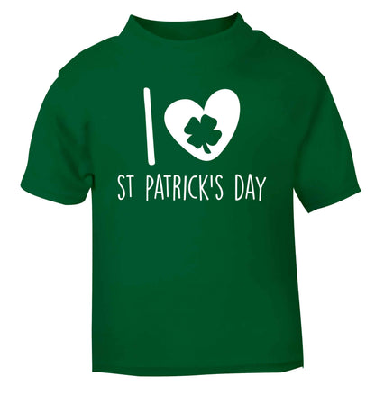 I love St.Patricks day green baby toddler Tshirt 2 Years