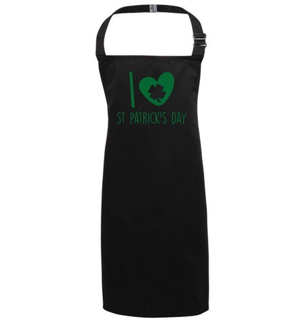 I love St.Patricks day black apron 7-10 years