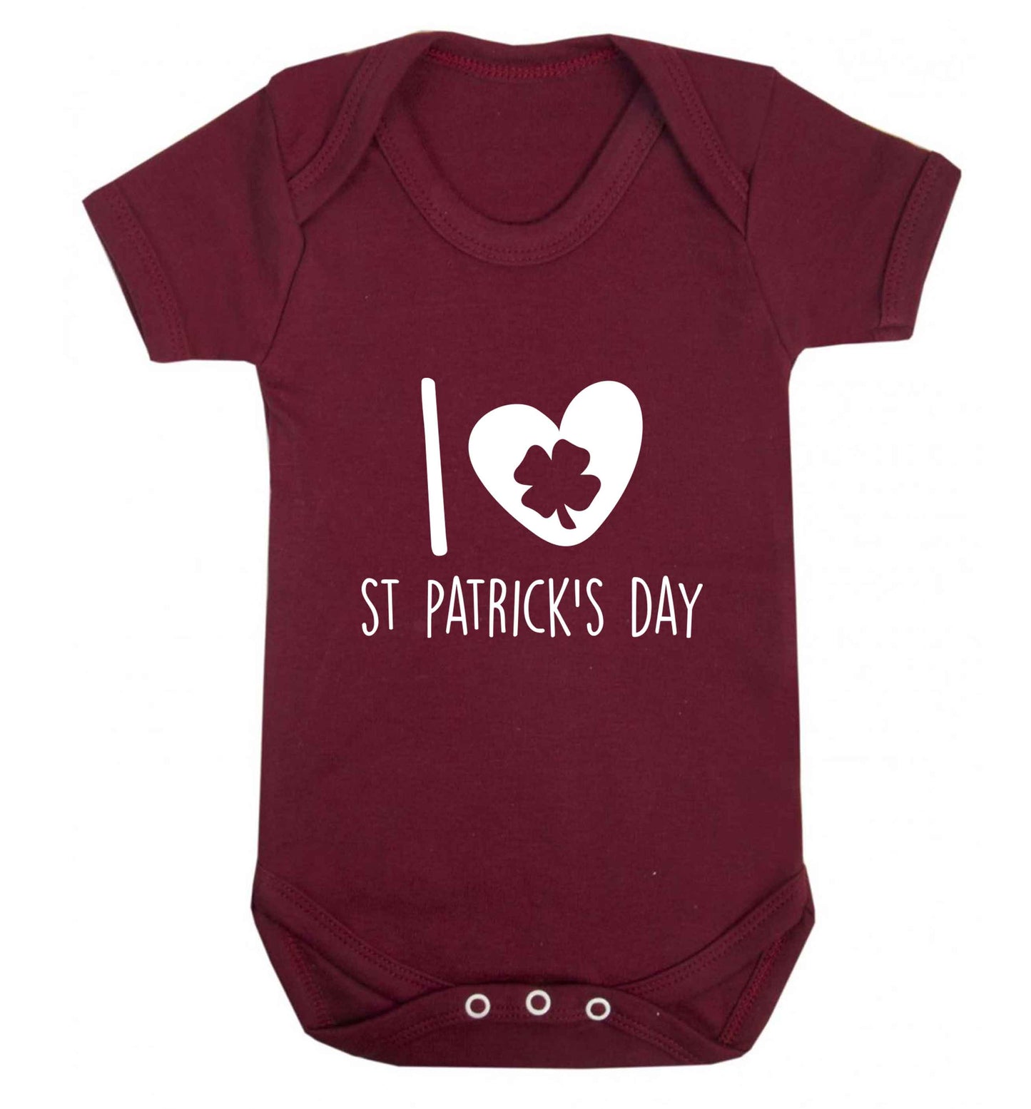 I love St.Patricks day baby vest maroon 18-24 months