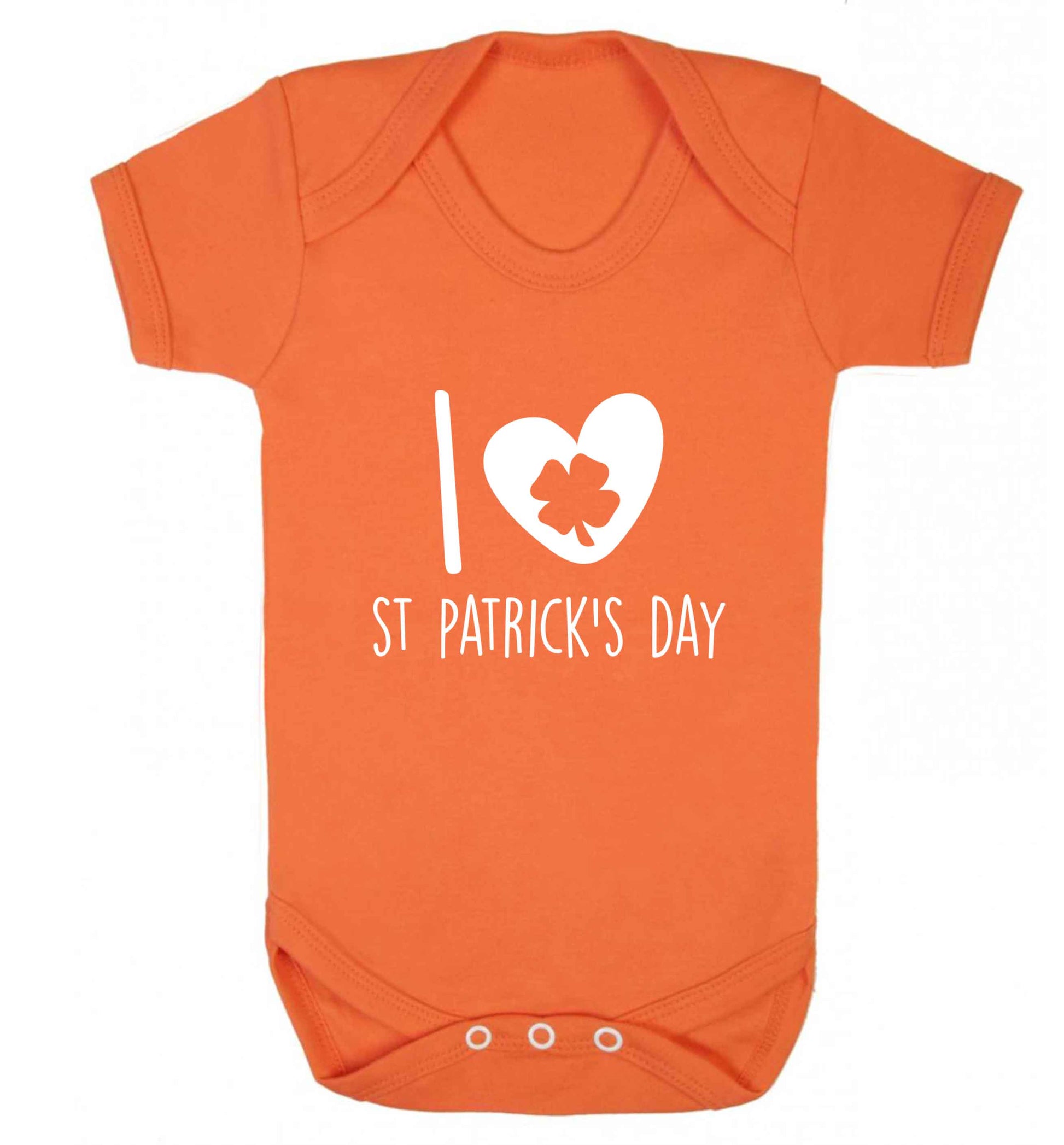 I love St.Patricks day baby vest orange 18-24 months