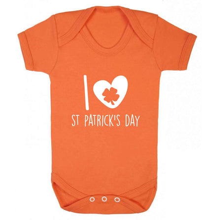 I love St.Patricks day baby vest orange 18-24 months