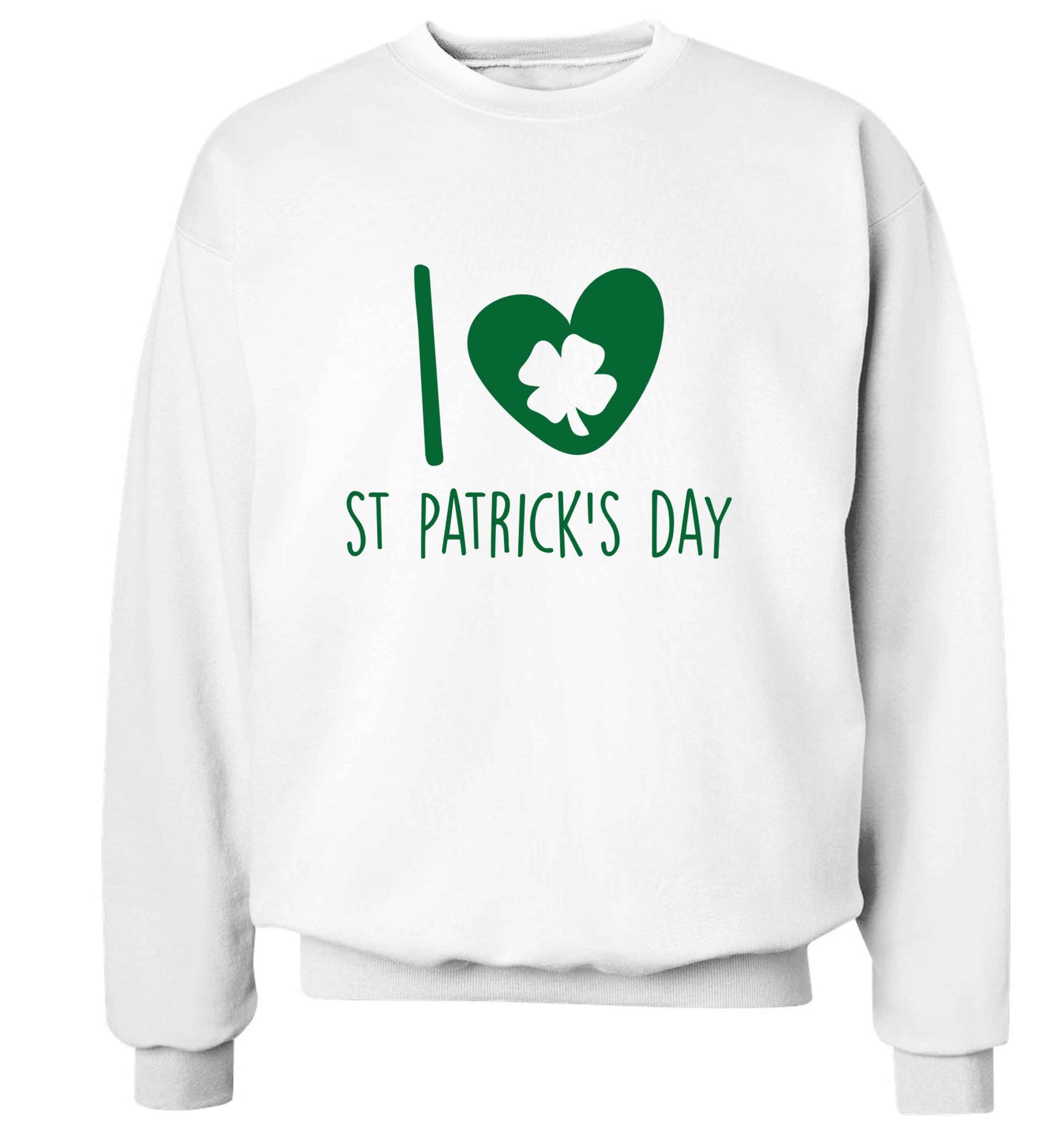 I love St.Patricks day adult's unisex white sweater 2XL