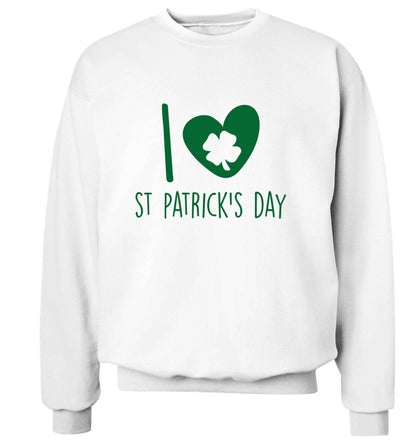 I love St.Patricks day adult's unisex white sweater 2XL