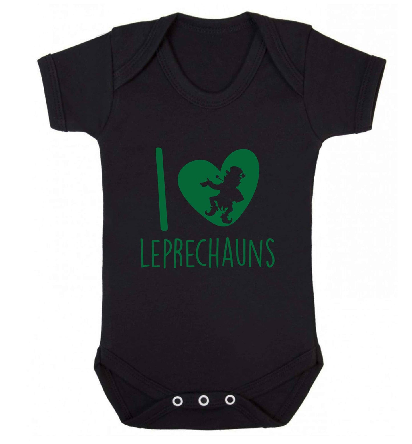 I love leprechauns baby vest black 18-24 months