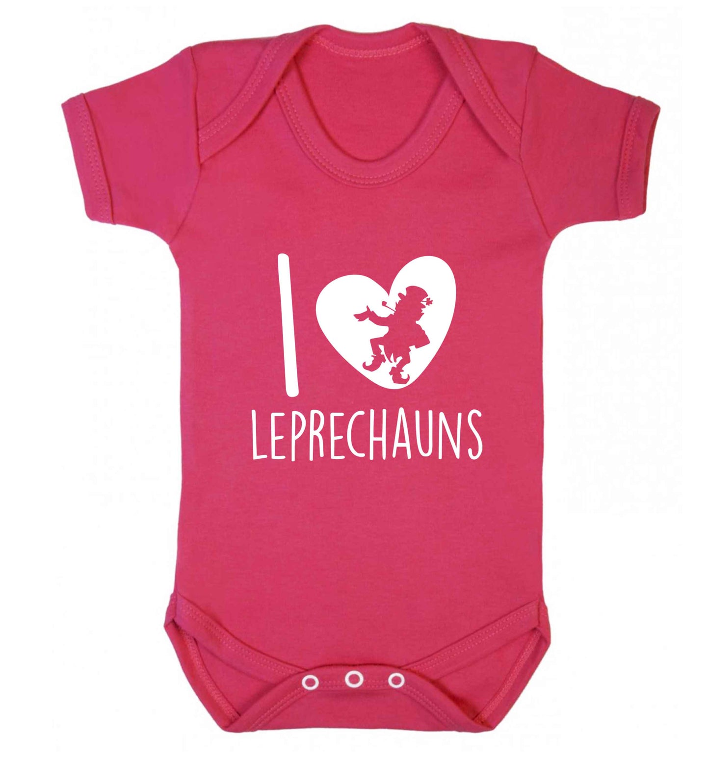 I love leprechauns baby vest dark pink 18-24 months