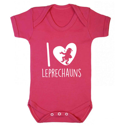 I love leprechauns baby vest dark pink 18-24 months