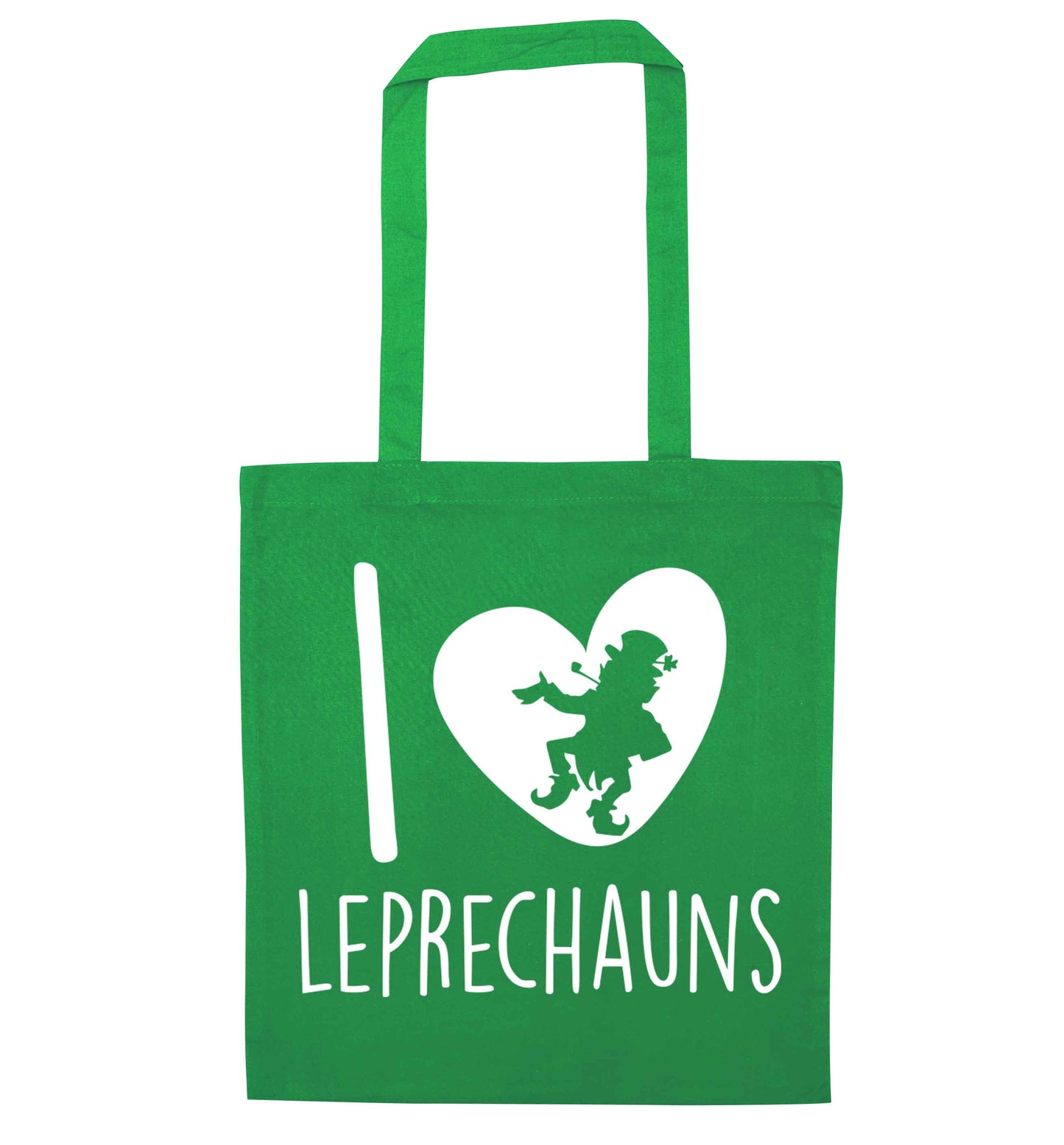 I love leprechauns green tote bag