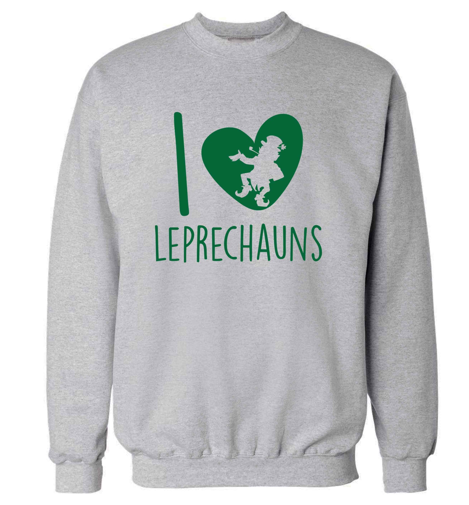 I love leprechauns adult's unisex grey sweater 2XL