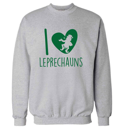 I love leprechauns adult's unisex grey sweater 2XL