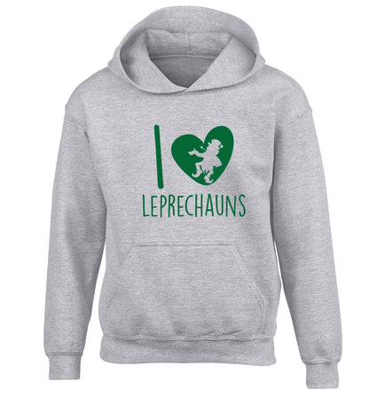 I love leprechauns children's grey hoodie 12-13 Years