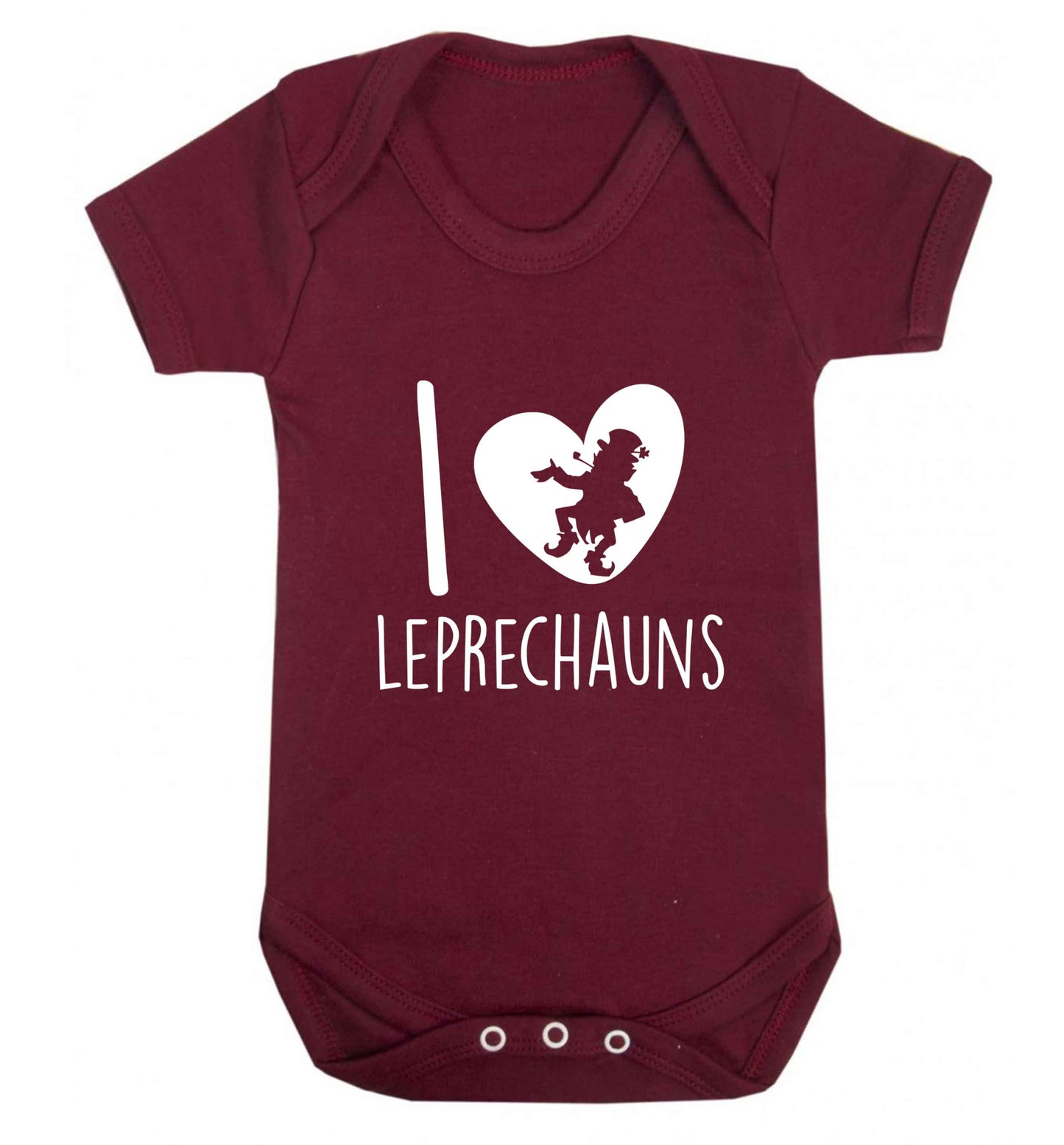 I love leprechauns baby vest maroon 18-24 months
