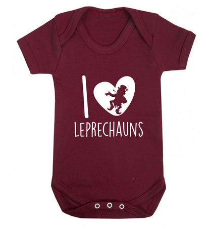 I love leprechauns baby vest maroon 18-24 months