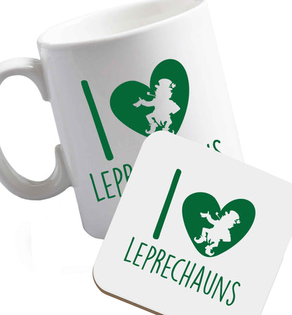 10 oz Favourite Type Pan Pancake ceramic mug and coaster set right handed
