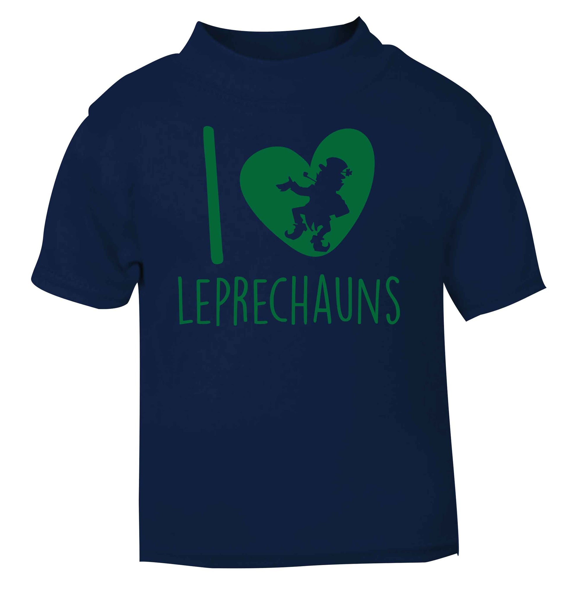 I love leprechauns navy baby toddler Tshirt 2 Years