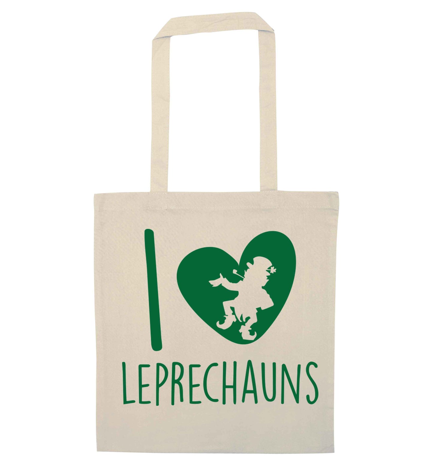 I love leprechauns natural tote bag