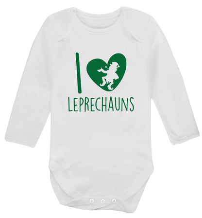 I love leprechauns baby vest long sleeved white 6-12 months