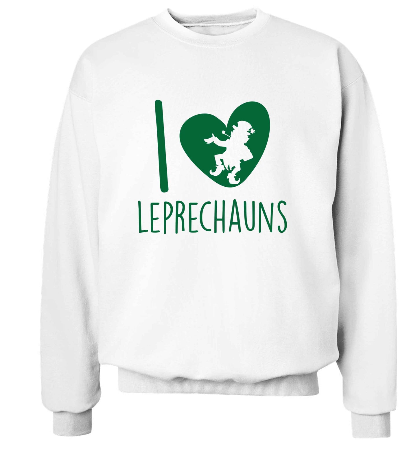 I love leprechauns adult's unisex white sweater 2XL