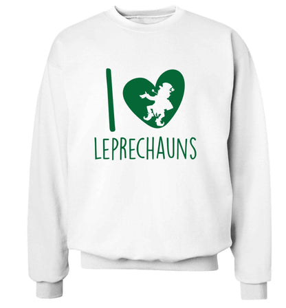 I love leprechauns adult's unisex white sweater 2XL
