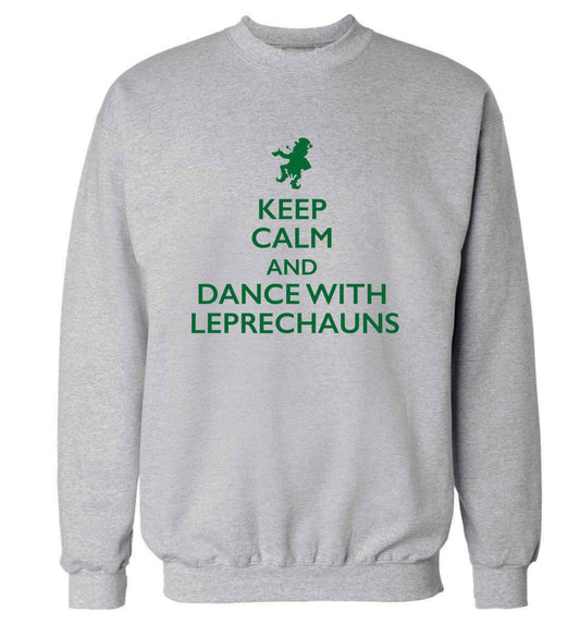 Keep calm and dance with leprechauns adult's unisex grey sweater 2XL