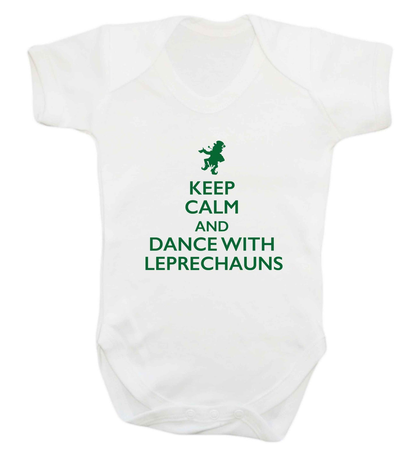 Keep calm and dance with leprechauns baby vest white 18-24 months