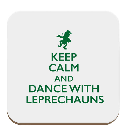 Keep calm and dance with leprechauns set of four coasters