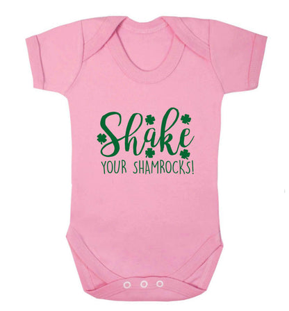 Shake your shamrocks baby vest pale pink 18-24 months