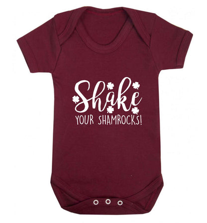 Shake your shamrocks baby vest maroon 18-24 months