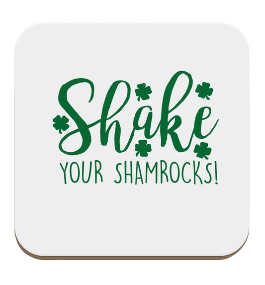 Shake your shamrocks set of four coasters