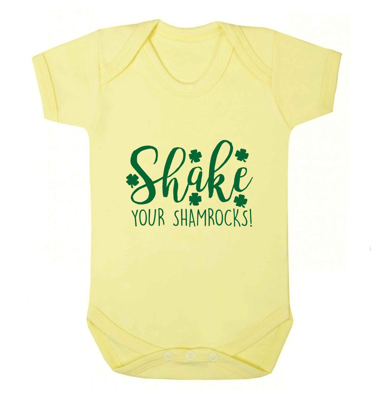 Shake your shamrocks baby vest pale yellow 18-24 months