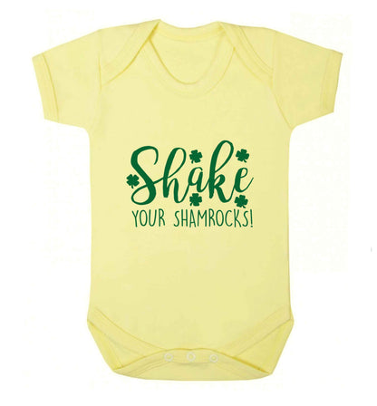 Shake your shamrocks baby vest pale yellow 18-24 months