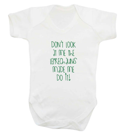 Don't look at me the leprechauns made me do it baby vest white 18-24 months