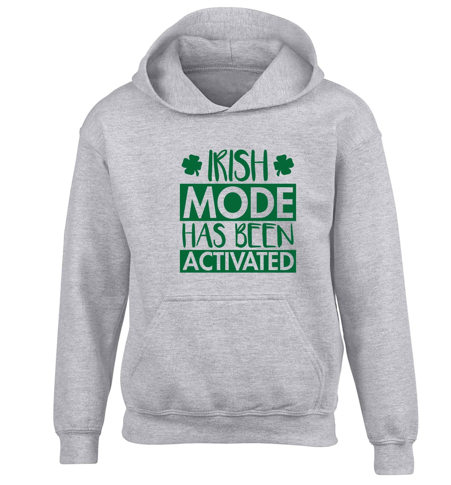 Irish mode has been activated children's grey hoodie 12-13 Years