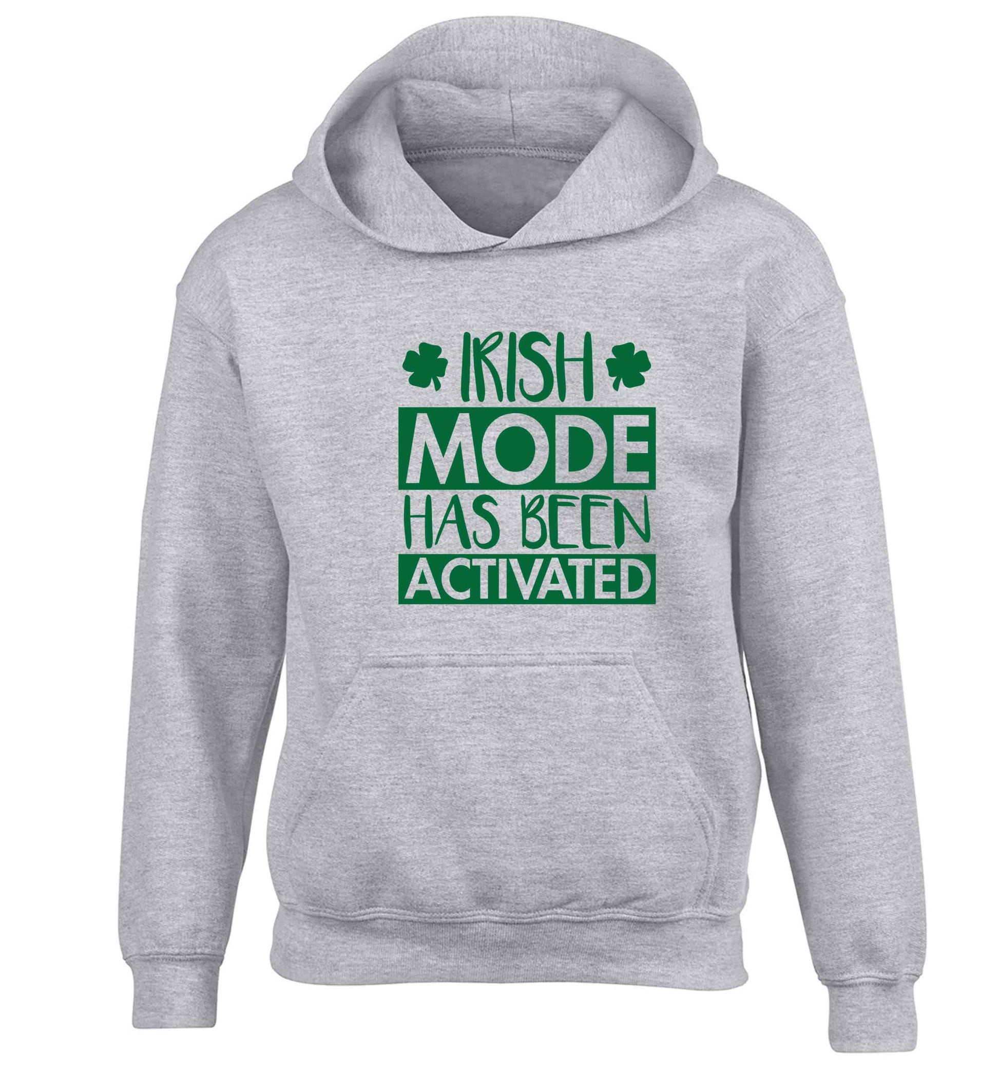 Irish mode has been activated children's grey hoodie 12-13 Years