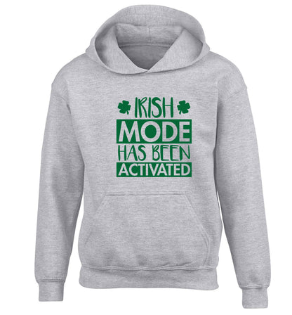 Irish mode has been activated children's grey hoodie 12-13 Years