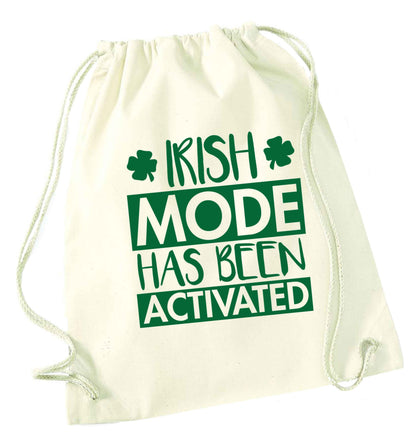 Irish mode has been activated natural drawstring bag