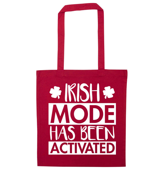 Irish mode has been activated red tote bag