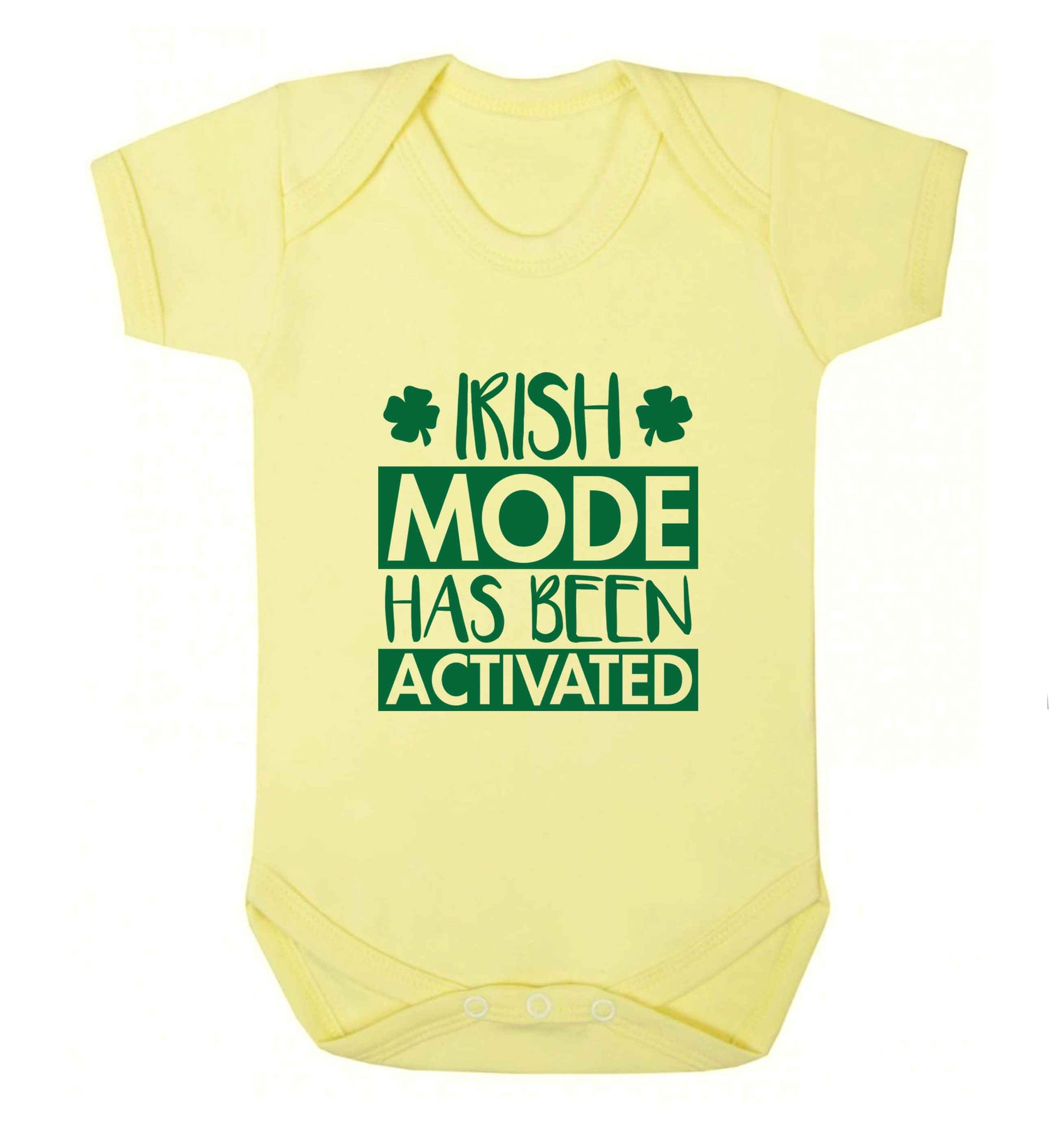 Irish mode has been activated baby vest pale yellow 18-24 months