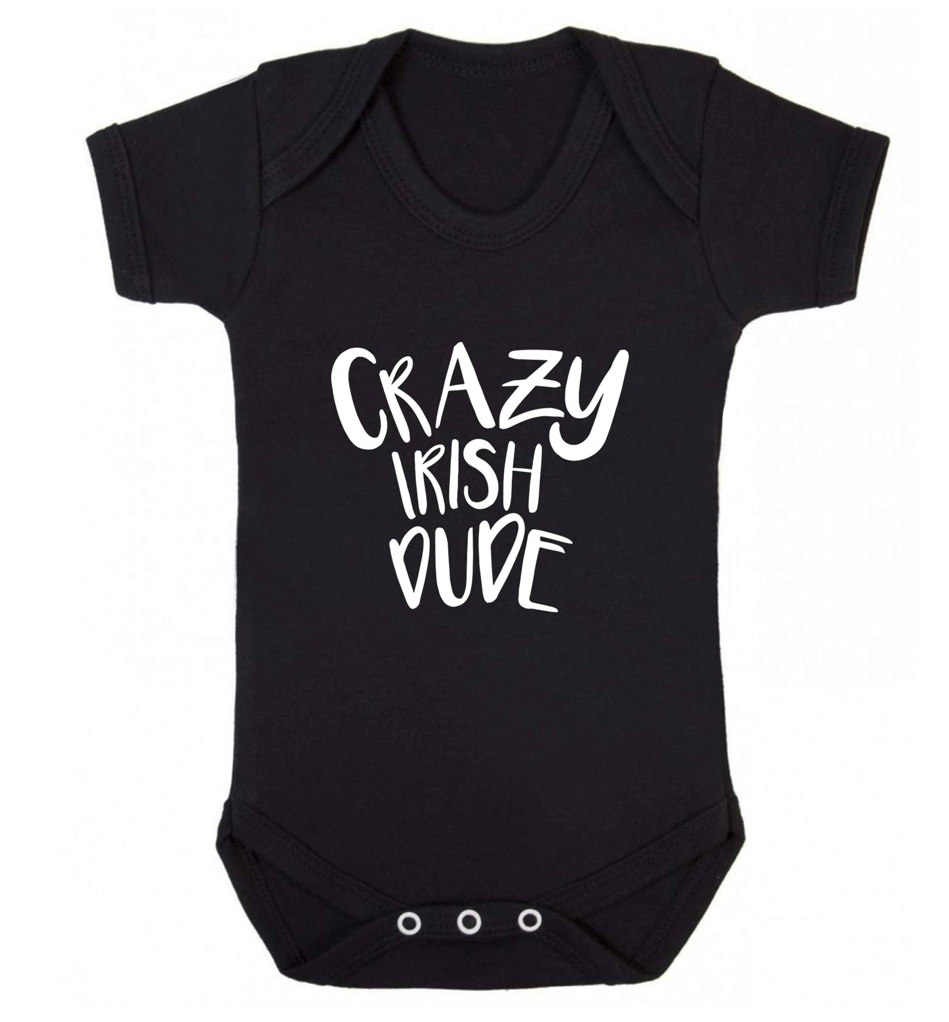 Crazy Irish dude baby vest black 18-24 months