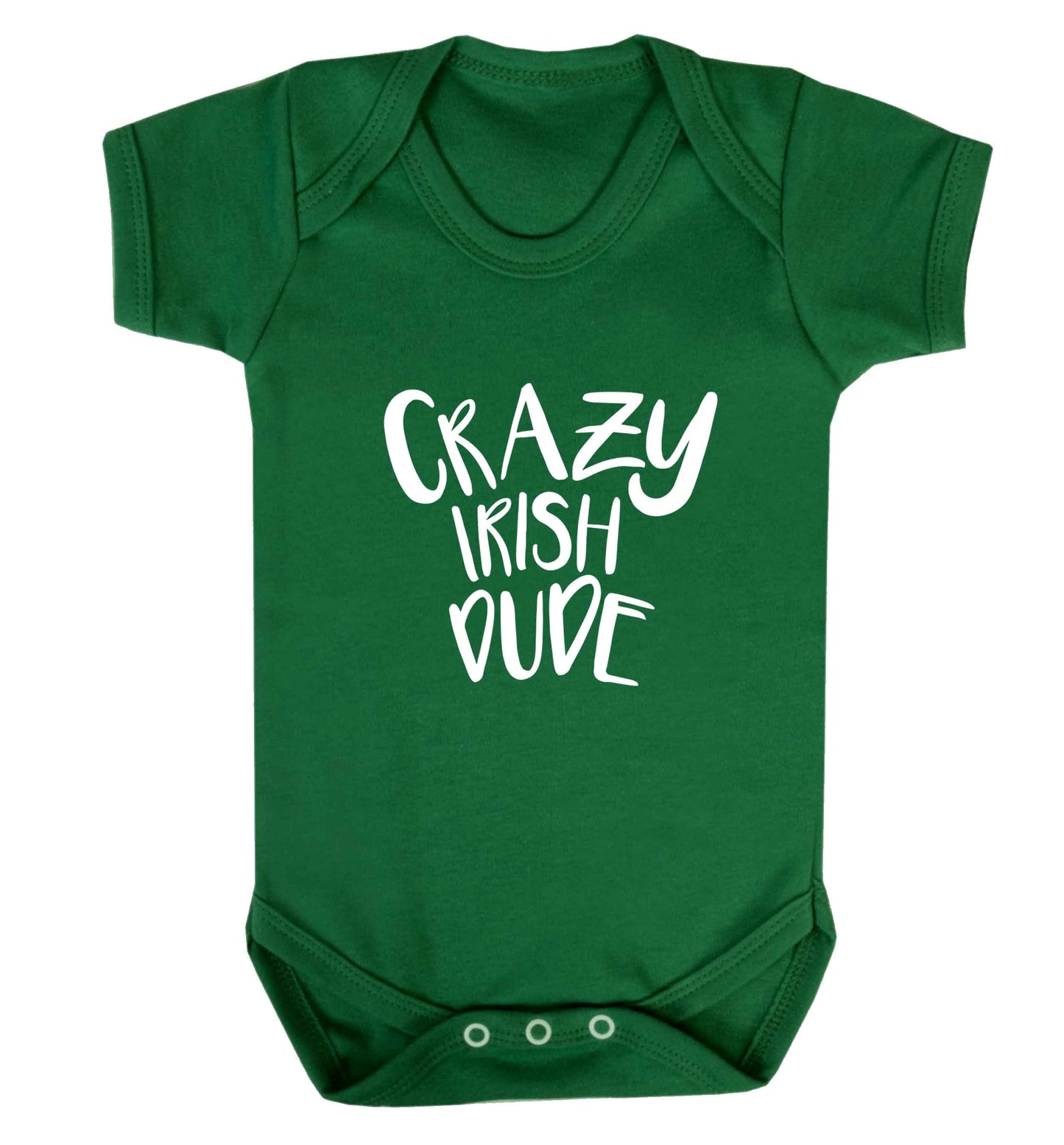 Crazy Irish dude baby vest green 18-24 months