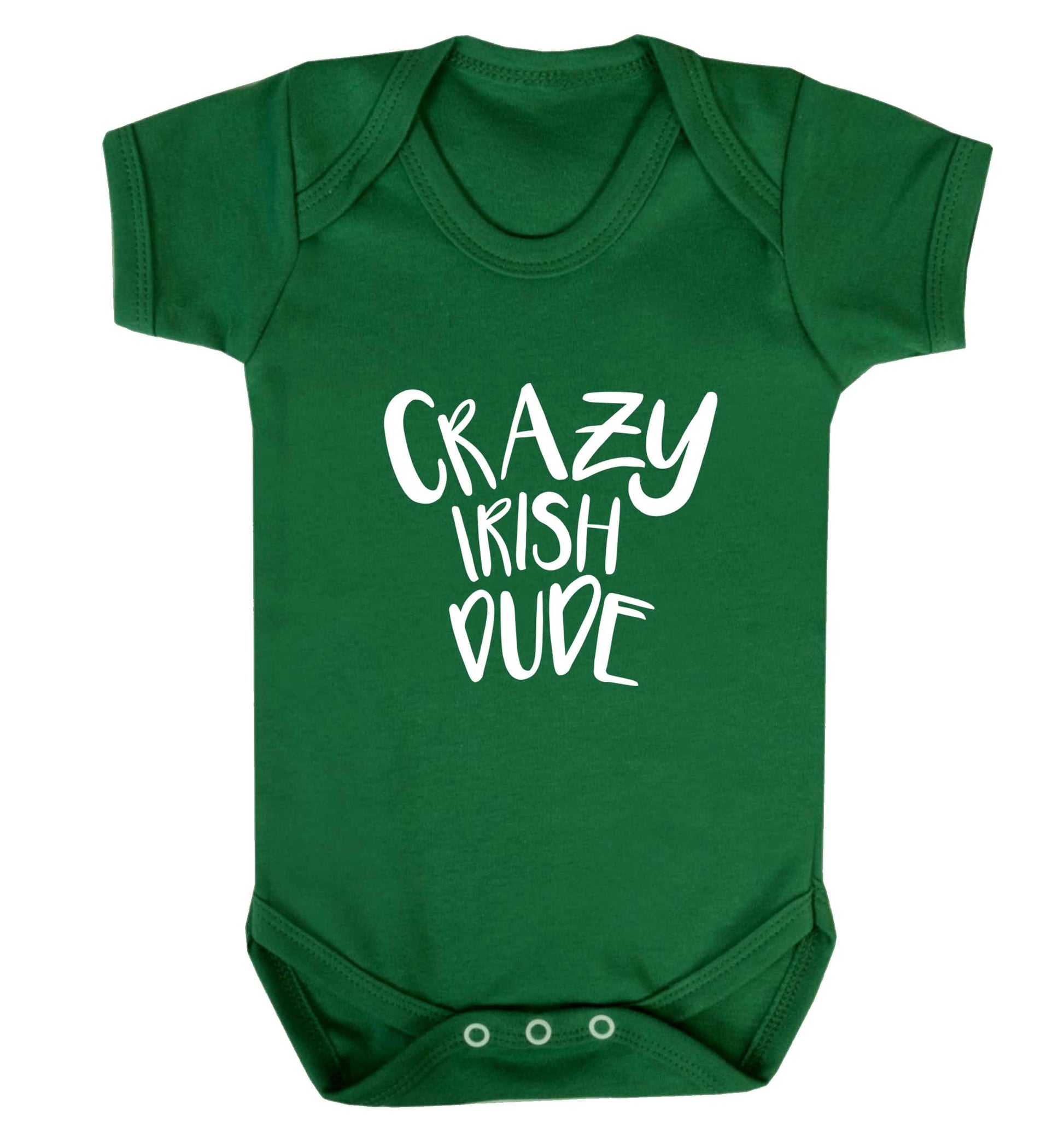 Crazy Irish dude baby vest green 18-24 months