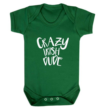 Crazy Irish dude baby vest green 18-24 months