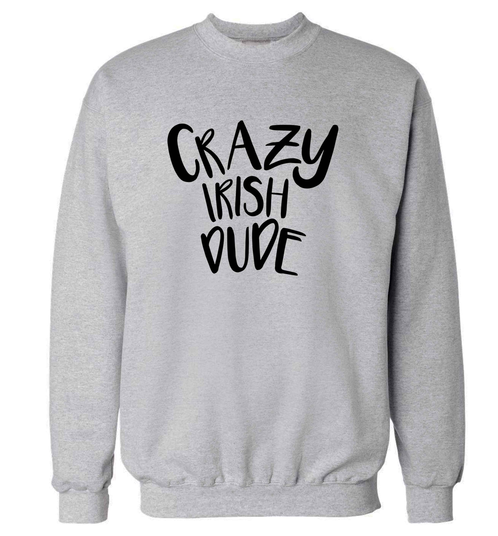 Crazy Irish dude adult's unisex grey sweater 2XL