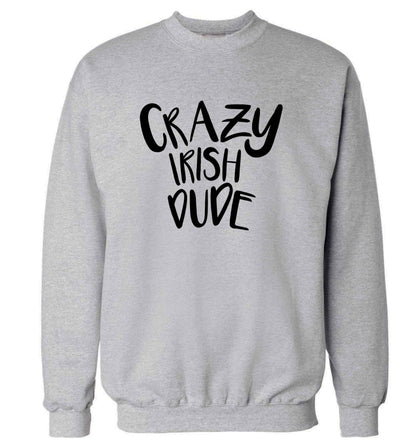 Crazy Irish dude adult's unisex grey sweater 2XL