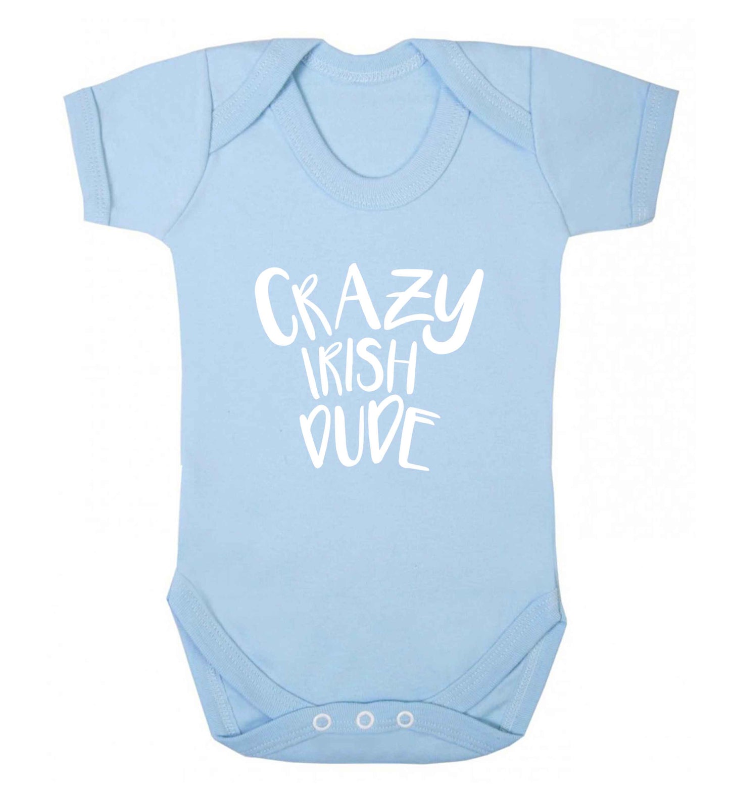 Crazy Irish dude baby vest pale blue 18-24 months